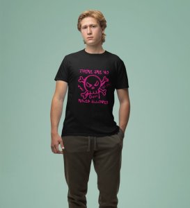 No Rules Zone: Graphic Printed Black T-Shirt