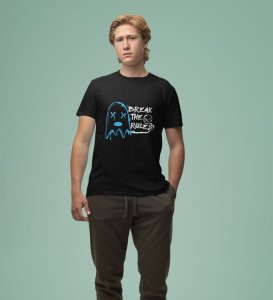 Rulebreaker Mode: Graphic Printed Black T-Shirt