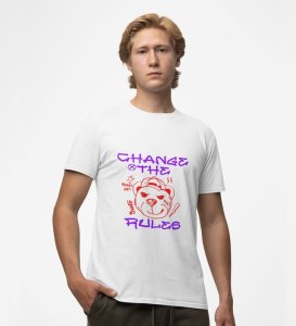 Change the Game: Graphic Printed White T-Shirt