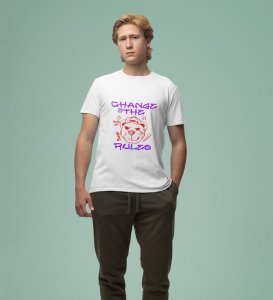 Change the Game: Graphic Printed White T-Shirt