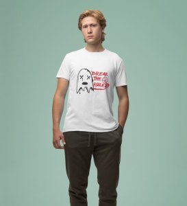 Rulebreaker Mode: Graphic Printed White T-Shirt