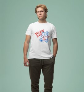 Crying Heart Club: Graphic Printed White T-Shirt