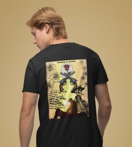 Dust and Roses: Graphic Printed Black T-Shirt