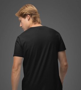 Saddle Beauty: Girl with Horse Graphic Printed Black T-Shirt