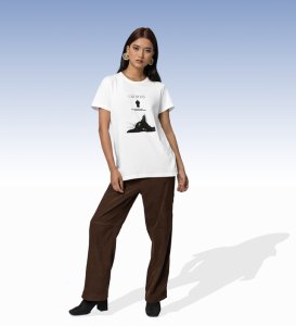 Sharp Whiskers: Sarcastic Cat Moment Graphic Printed White T-Shirt
