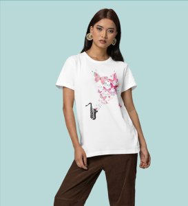 Soul Notes: Harmony in Wings Graphic Printed Black T-Shirt