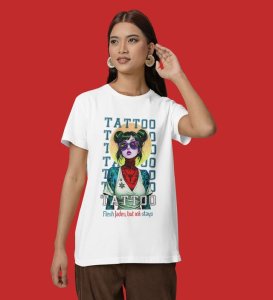 Skin Deep, Soul Strong: Ink Remains Graphic Printed White T-Shirt