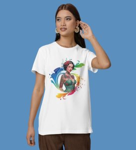 Classic Rebel: Retro Tattooed Aesthetic Graphic Printed White T-Shirt