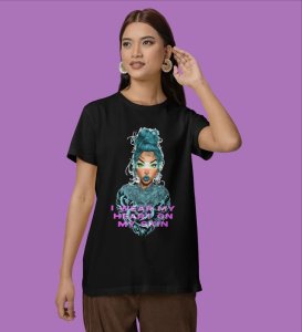 Tattooed Soul: I Wear My Heart on My Skin Graphic Printed Black T-Shirt