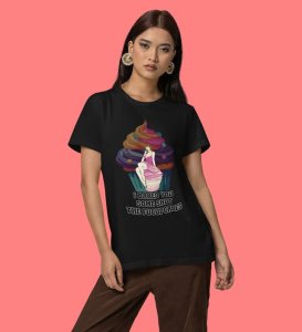 Frost It Off: I Baked Sass Just for You Graphic Printed Black T-Shirt