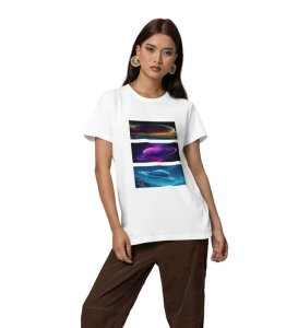 Rhythm of the Universe: Solar System Graphic Printed White T-Shirt