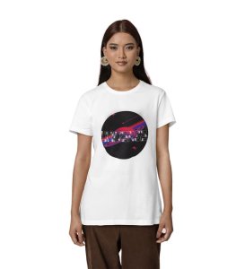 Galaxies Within: Universe Graphic Printed White T-Shirt