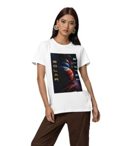 Rotations of Reality: Solar System Graphic Printed White T-Shirt