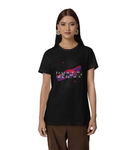 Galaxies Within: Universe Graphic Printed Black T-Shirt
