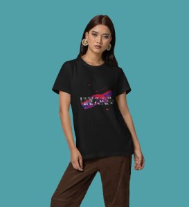 Galaxies Within: Universe Graphic Printed Black T-Shirt