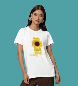 Whispers of Nature: Graphic Printed whiteT-Shirt