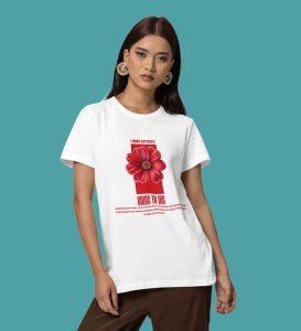 Butterfly Magnet Vibes: Graphic Printed White T-Shirt