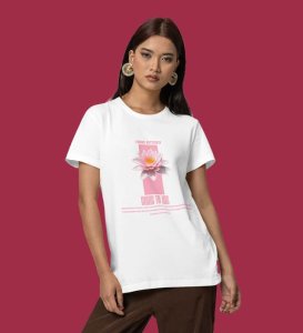 Charmed by Calmness: Graphic Printed White T-Shirt