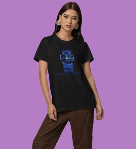Wings Attracted to Peace: Graphic Printed Black T-Shirt