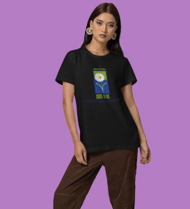 Grace in Stillness: Graphic Printed Black T-Shirt
