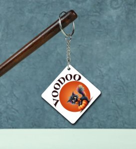 Bright Mischievous Monster and Doll Printed Keychain Pack of 2