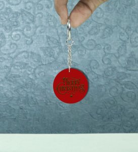 Celebrate Togetherness and Smiles with Christmas Printed Round Keychain Pack of 2