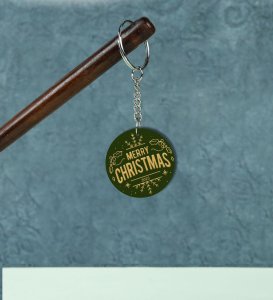 A Perfect Gift of Joy and Style with Christmas 3.0 Printed Round Keychain Pack of 2