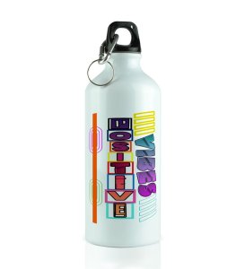 Good Vibes Only Positivity Message Aluminium Printed Sipper Bottle 600ml