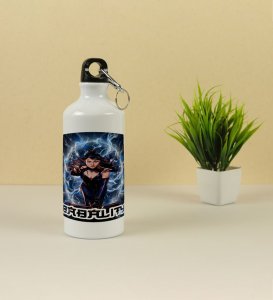 Strong Female with Lightning Aura Aluminium Printed Sipper Bottle 600ml